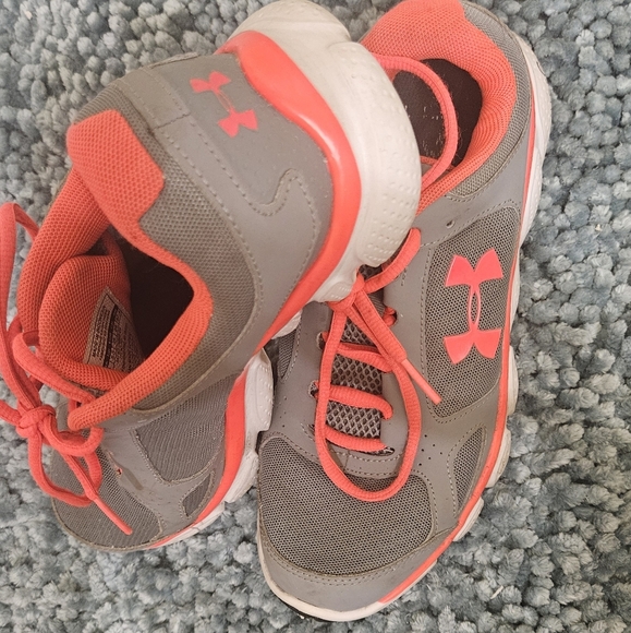 Under Armour Gray and Orange Sneakers with Sporty Design - Picture 1 of 7